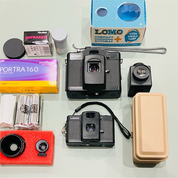 Black Film Photography Camera Set